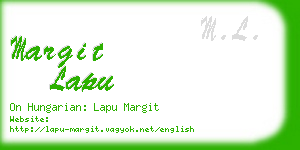 margit lapu business card
